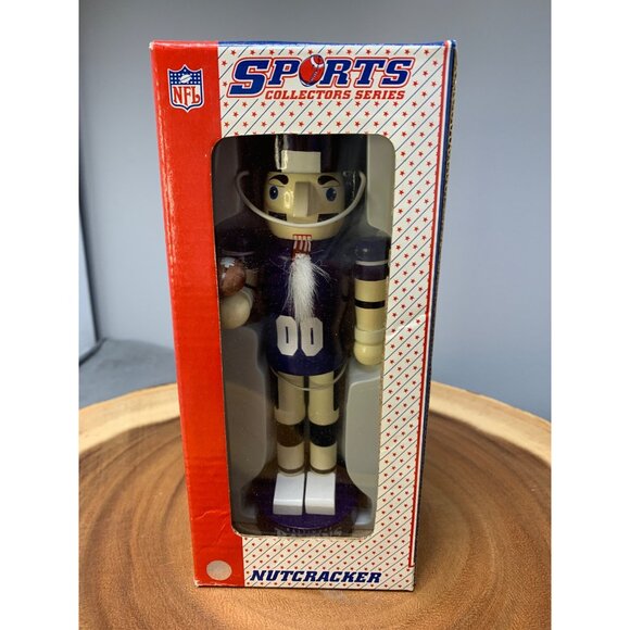 NFL Sports Collectors Series Nutcracker Blue & White Football Player Figurine 10 - Picture 1 of 5
